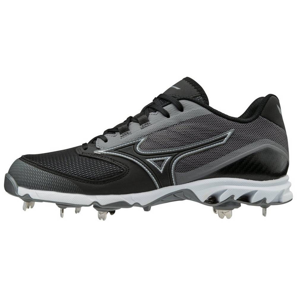 Zapatos Para Beisbol Mizuno 9-Spike Dominant 2 Bajos Metal Para Hombre Grises/Negros 3495728-MA